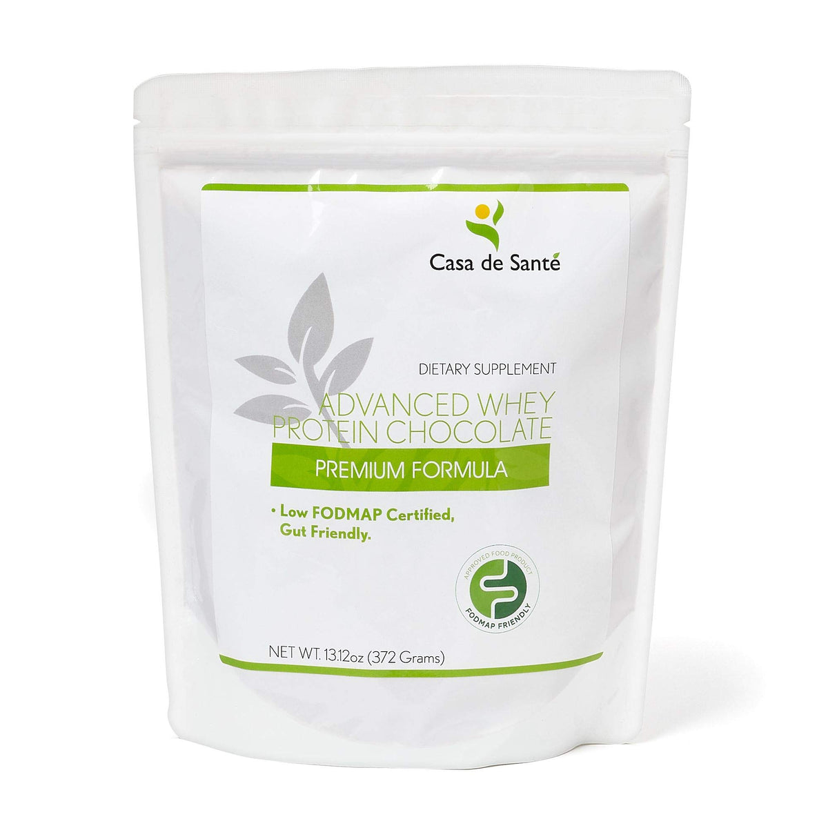 Casa de Sante Advanced Whey Protein Isolate Chocolate bottle pour shows quick protein on the go