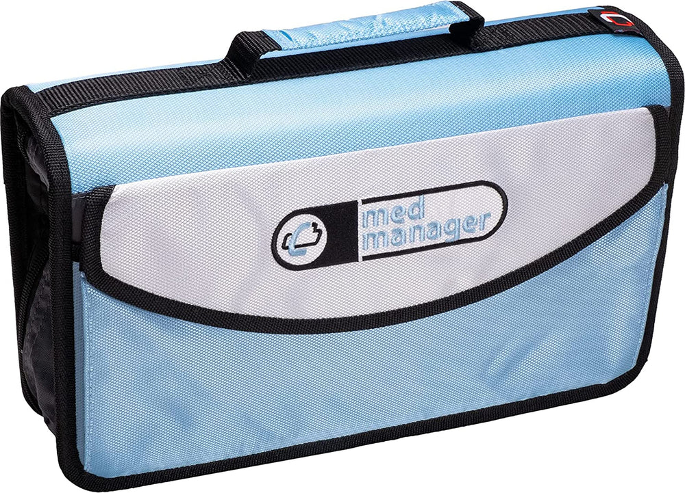 CASE-IT MED MANAGER bottle holders with elastic loops secure up to ten bottles