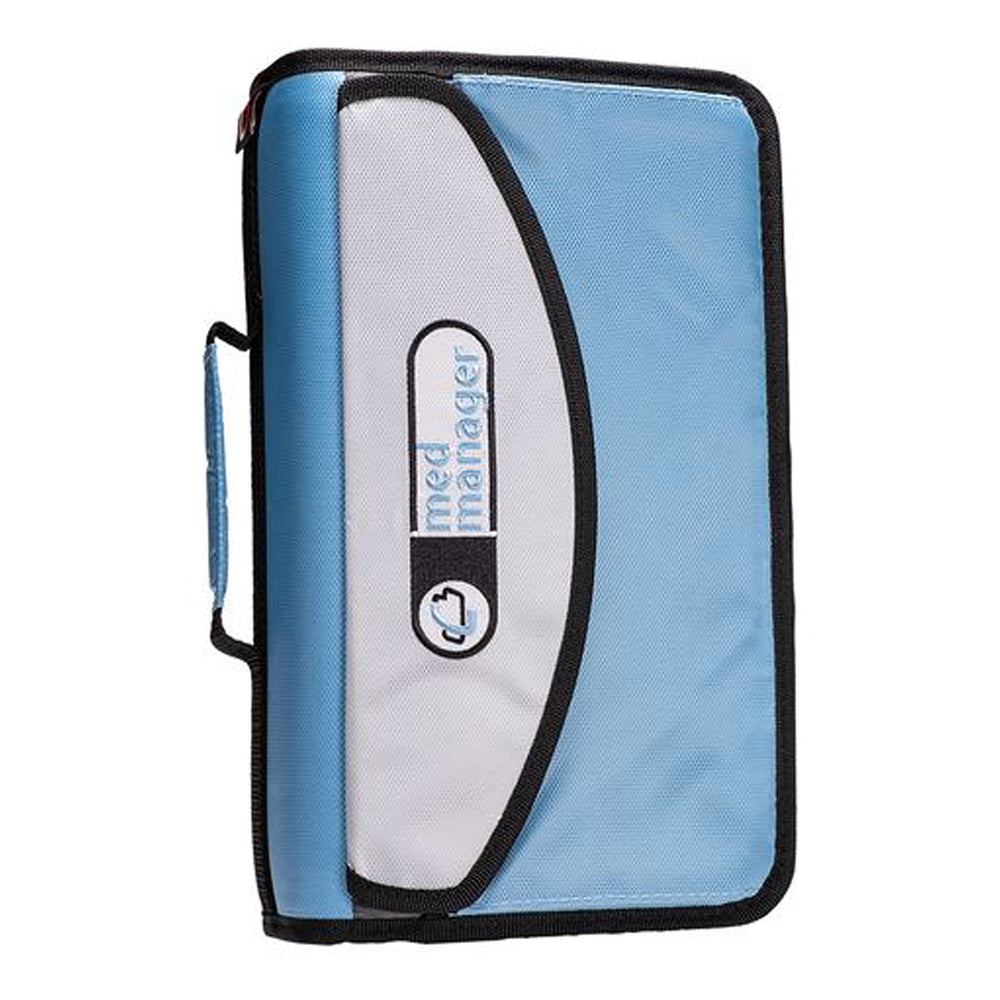 CASE-IT MED MANAGER weekly pill organizer helps plan AM and PM doses