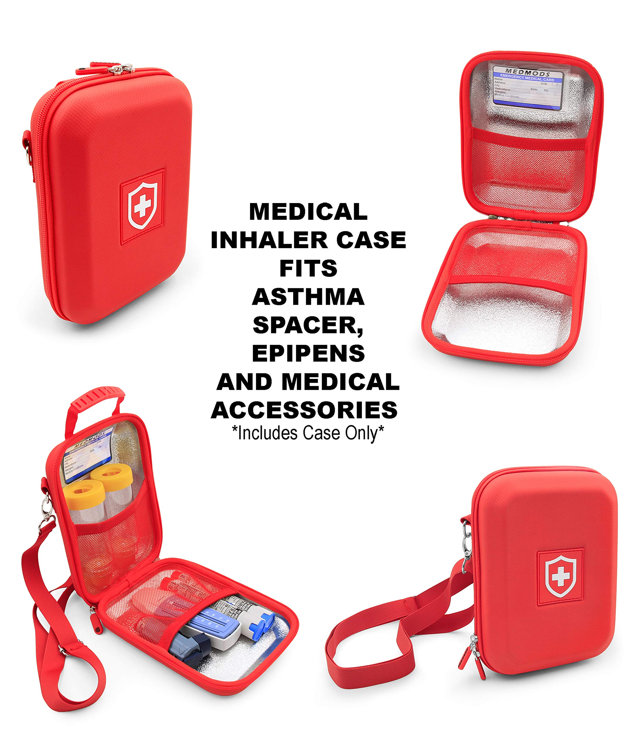 Casematix MedMods travel carabiner and rubber handle keep case secure.