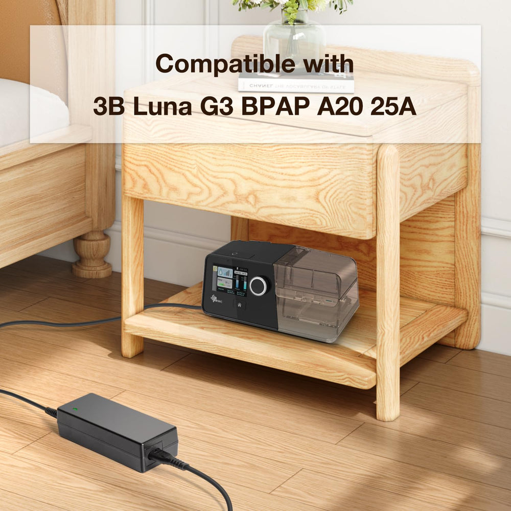 CASIMY adapter demonstrating CPAP/BiPAP compatibility in use