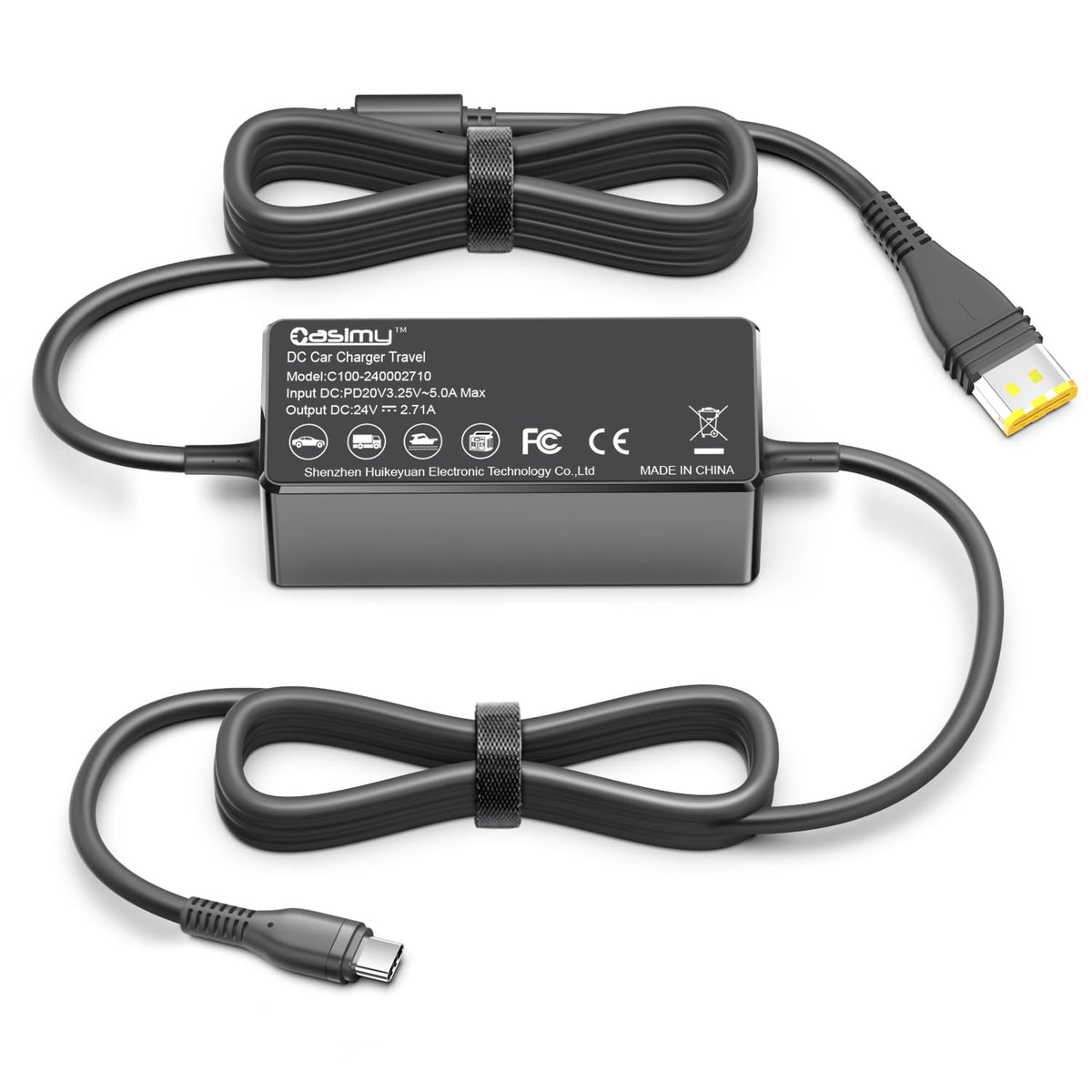 Casimy PD USB-C 20V to 24V AirMini cable powering CPAP on the go