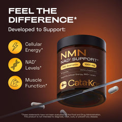 Cata-Kor NMN supplement third-party testing badge to emphasize safety checks