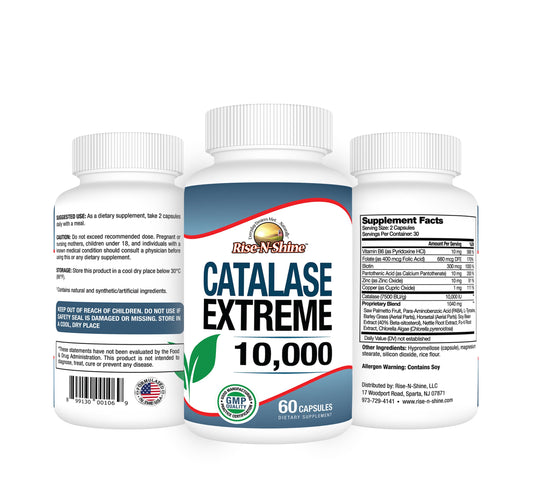 CATALASE EXTREME capsules close-up for easy daily use.