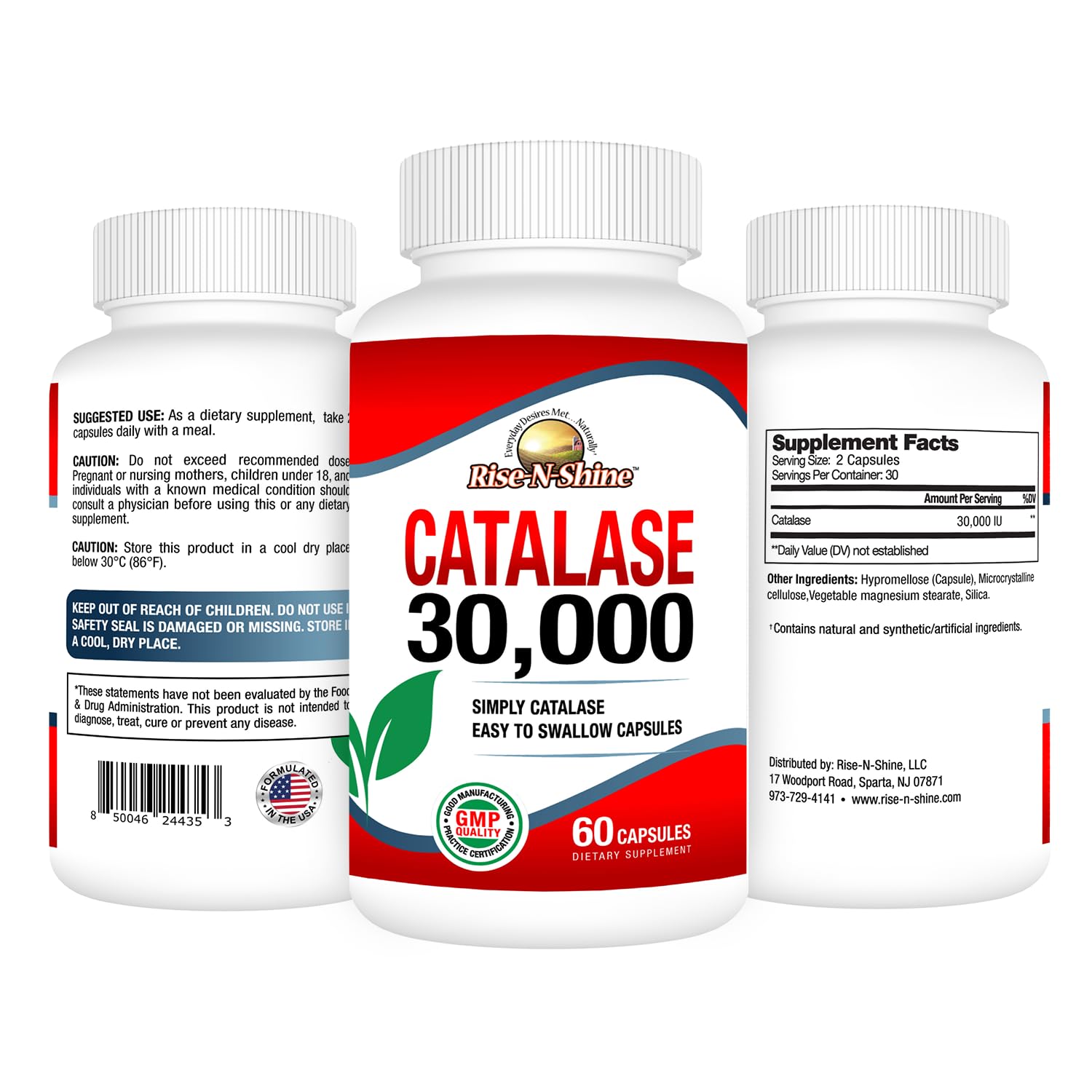 CATALASE EXTREME Rise-N-Shine capsules close-up for hair vitality