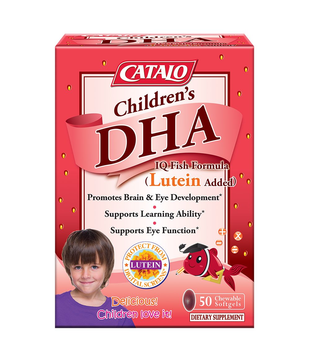 CATALO child DHA IQ formula box for daily omega-3 nutrition