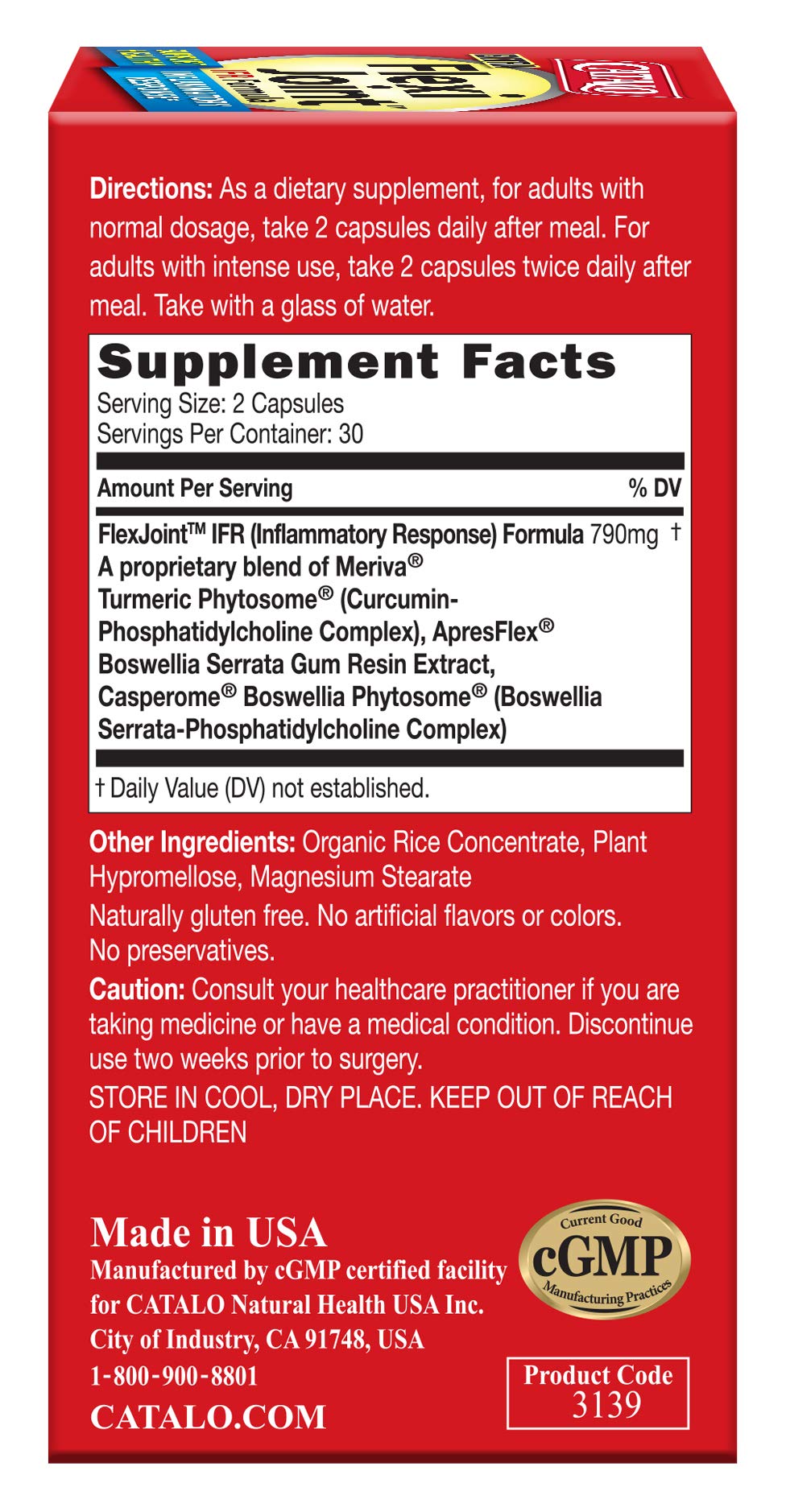 CATALO Extra FlexiJoint capsules poured for easy daily dosing.