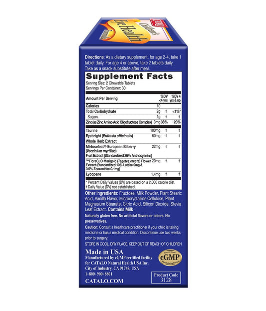 CATALO Mirtoselect bilberry extract close-up highlighting eye support.