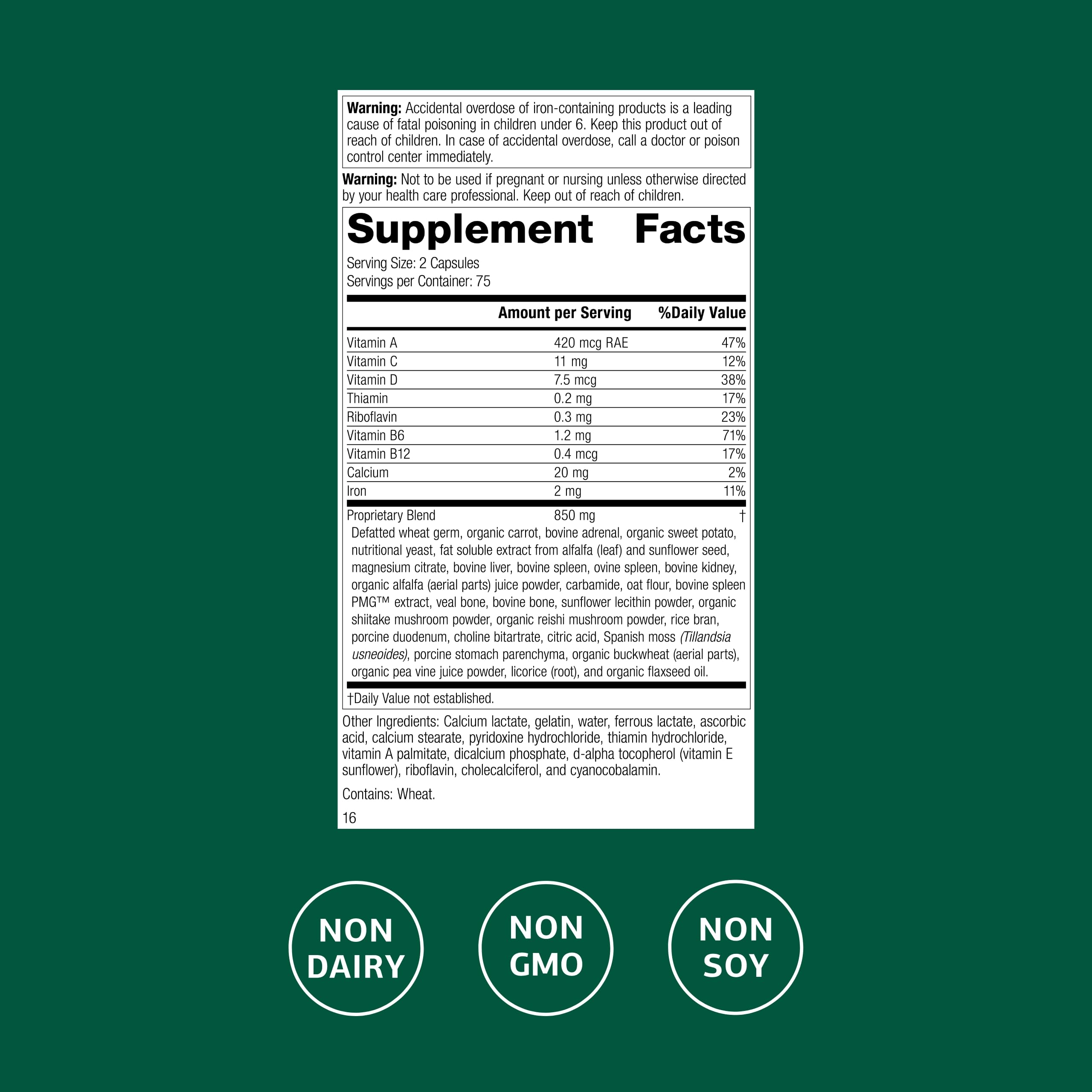 Catalyn Iron capsules close-up showcasing convenient daily nutrition.