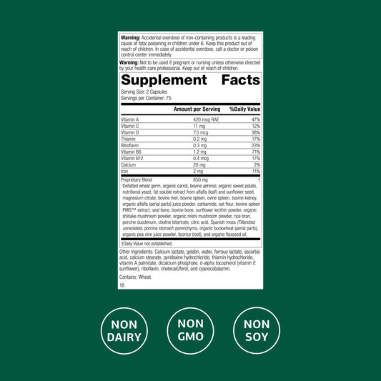 Catalyn Iron capsules close-up showcasing convenient daily nutrition.