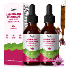 Catfit Lymphatic Drainage Drops bottle showing non-GMO formulation for wellness support