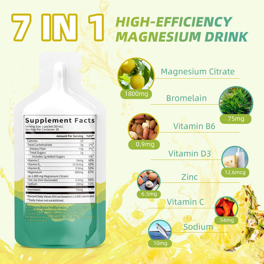 Catfit magnesium citrate pineapple liquid pour showing a convenient sip