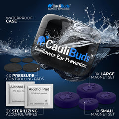 CauliBuds premium silicone ear magnets provide consistent pressure for comfortable wear.
