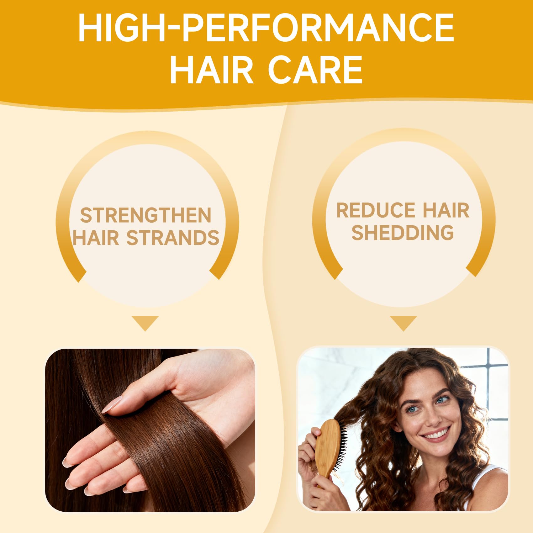 CAUPIA Hair Energy results concept featuring shinier, healthier-looking strands.