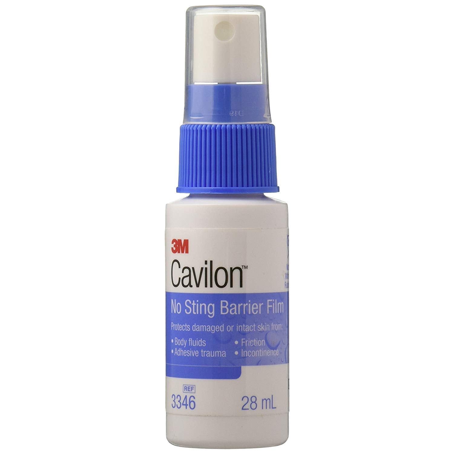 Cavilon No-Sting Barrier Film Spray bottle provides gentle, long-lasting skin protection.