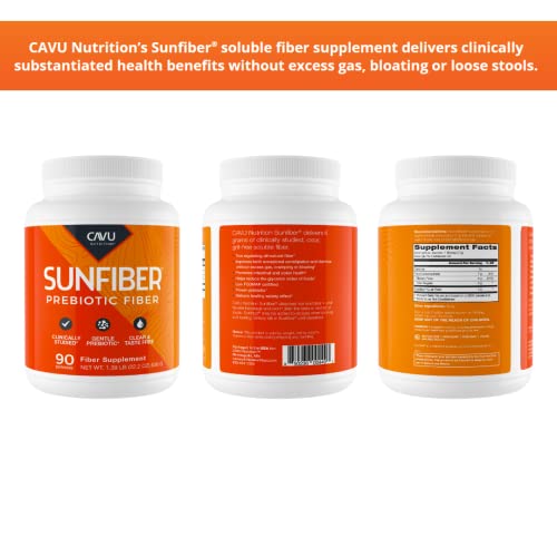Sunfiber powder texture ready to mix into beverages