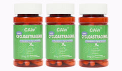 CAW Nano Cycloastragenol bottle with enteric capsules optimized for absorption.