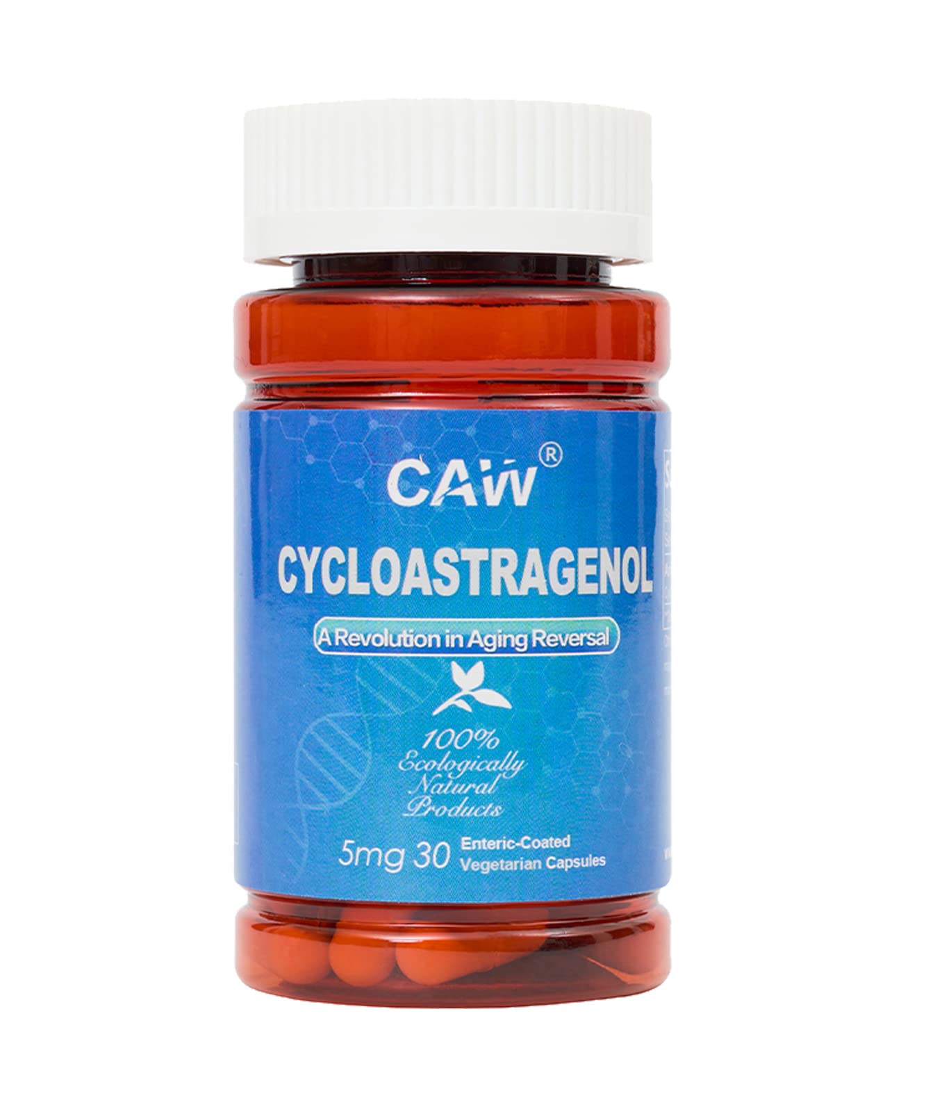 CAW Telomere Length Support enteric capsules designed for optimized absorption.