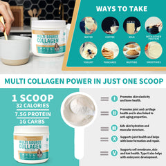 CB Supplements Multi Collagen Vanilla powder scoop highlighting easy measurement.