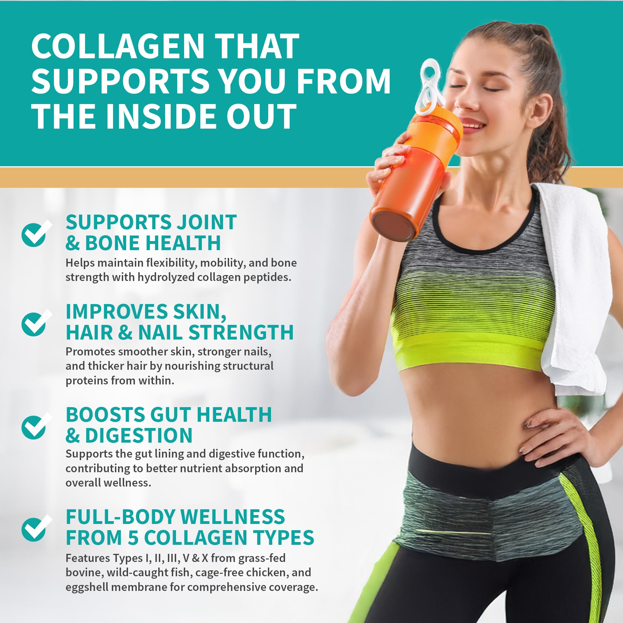 CB Supplements Multi Collagen Vanilla smoothie bowl with mixed ingredients.