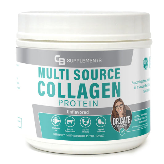 CB Supplements Multi Collagen unflavored powder dissolves easily in hot drinks and smoothies.