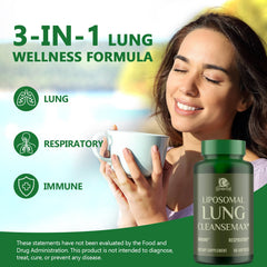 C Calthorvitana Liposomal Lung Cleansemax packaging — recyclable box for sustainable use.