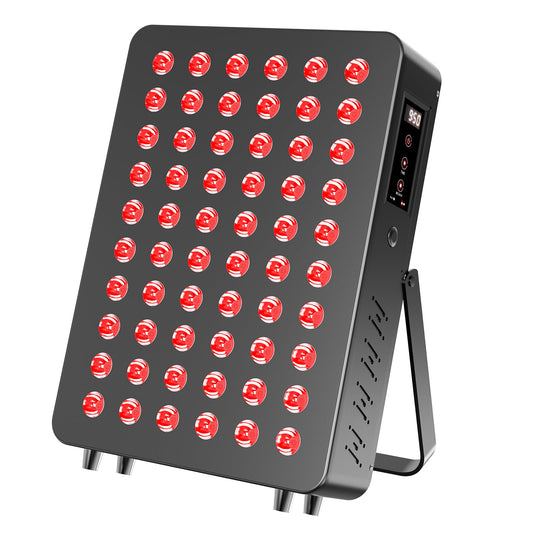 CCGIRU red light panel front view with 60 dual-chip LEDs for facial and body therapy.