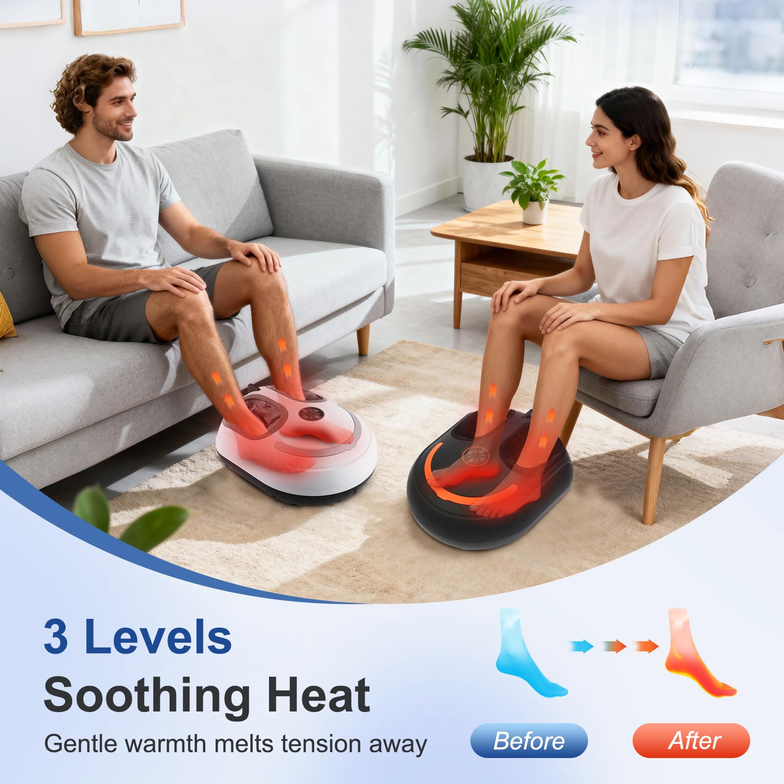 CCHYF Shiatsu Massager delivers 360-degree massage to soles and arches