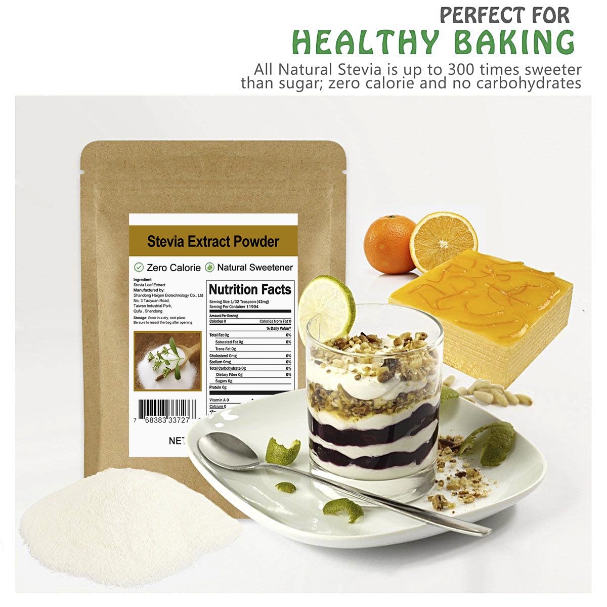CCnature Stevia powder dissolves easily in hot coffee for smooth sweetness.