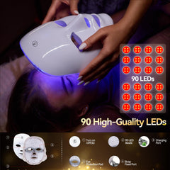 CDKMAX green LED mask highlighting refreshing skin sessions