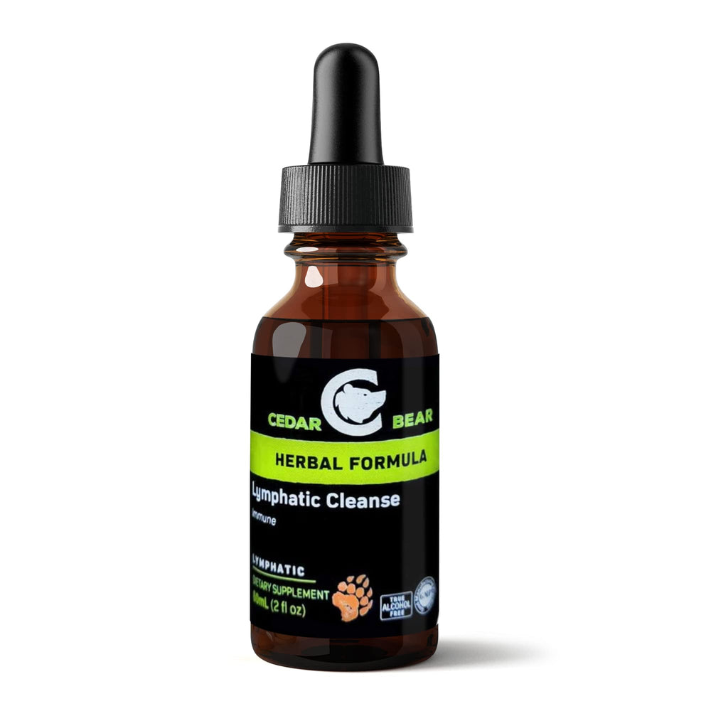 Cedar Bear Lymphatic Cleanse bottle pour for daily wellness support