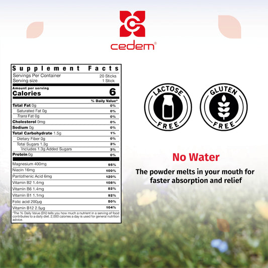 CEDEM sticks on tongue peach flavor for quick direct-use intake