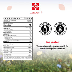 CEDEM sticks on tongue peach flavor for quick direct-use intake