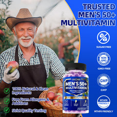 Ceecisee men 50+ multivitamin bottle ideal for busy daily routines during travel or work.