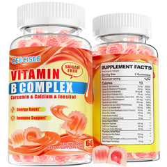 Ceecisee methylated B vitamins gummies bottle pouring for daily energy support