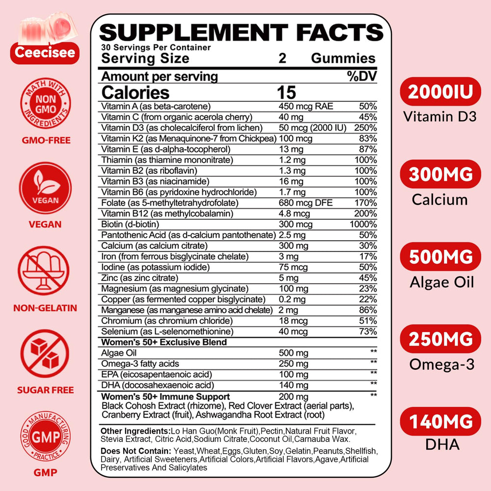 Ceecisee peach flavored gummies close up highlighting tasty sugar free wellness support