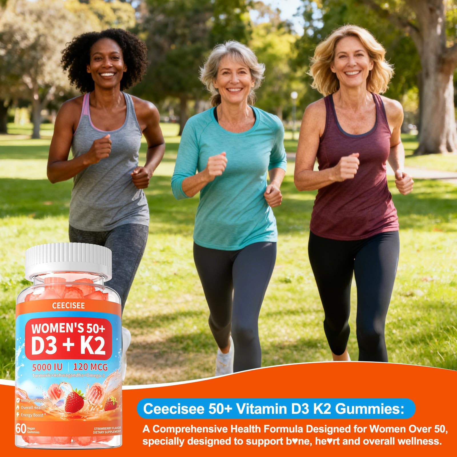 Ceecisee bottle packaging and label for the 120-count supply