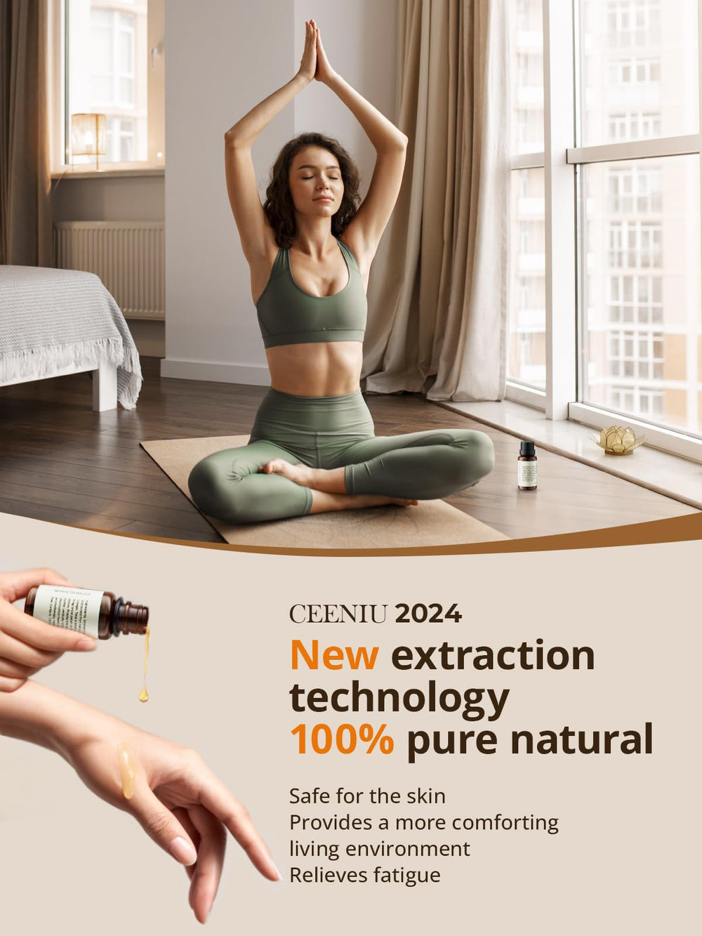 Ceeniu packaging box image communicates premium quality and confidence in 100% natural fragrance.