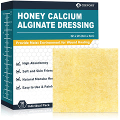 Ceeport Manuka Honey calcium alginate dressing box pack for convenient wound care