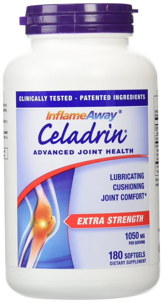 Celadrin Advanced Joint Health bottle front showing branding and packaging for daily joint support.