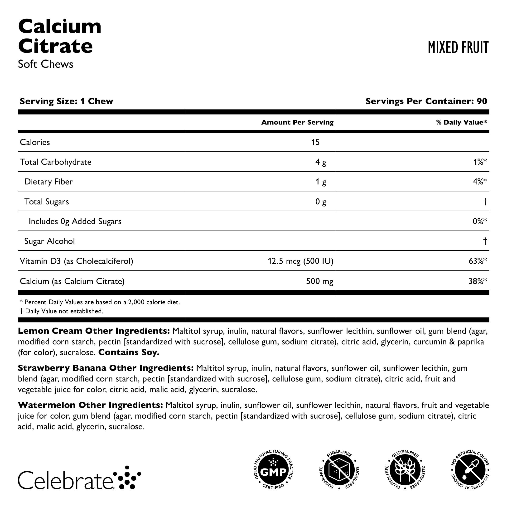 Celebrate Bariatric Supplements fruit-flavored chews close-up highlighting chew texture