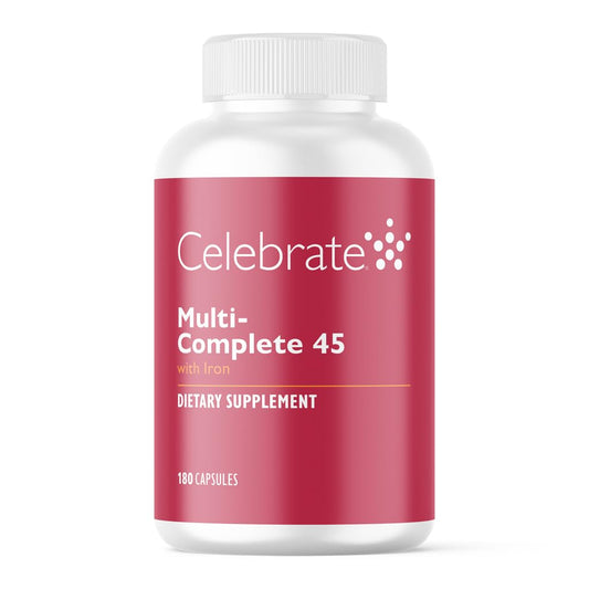 Celebrate Bariatric Multi-Complete bottle and capsules for post-surgery support and complete nutrition