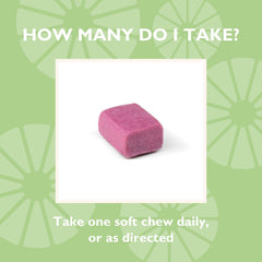 Celebrate Bariatric soft chews close-up label emphasizes calcium citrate.