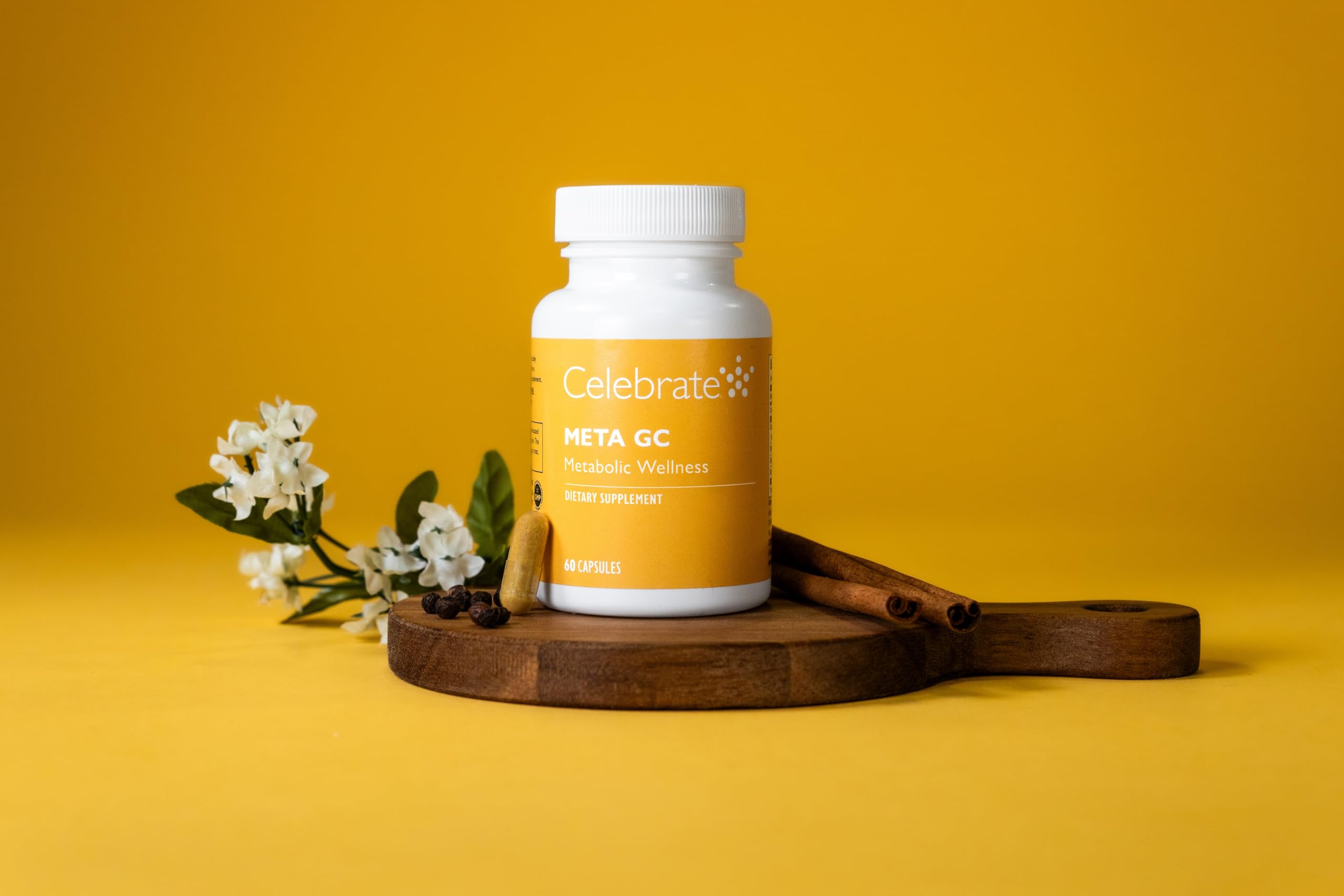 META GC bottle on desk illustrating integration into daily meal and energy routines