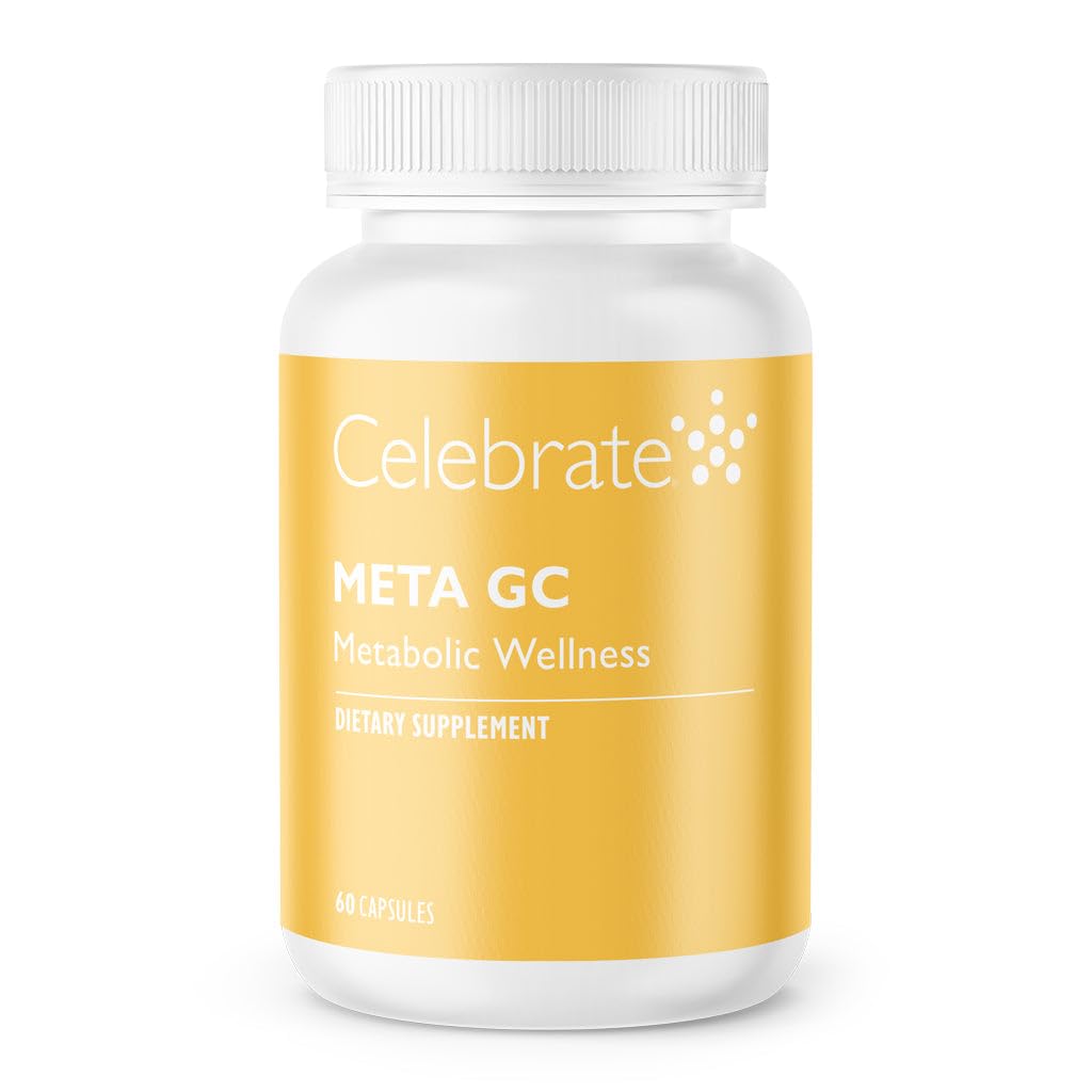 Celebrate Bariatric META GC capsules bottle in view, supporting balanced nutrition and cravings management