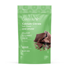 Celebrate Vitamins bariatric calcium chews bottle, chocolate flavor, easy daily calcium support
