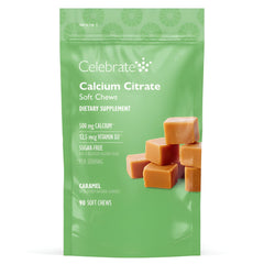 Celebrate Vitamins Bariatric calcium citrate soft chews in a bottle for convenient daily bone support.