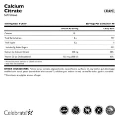 Celebrate Vitamins caramel-flavor soft chews are sugar-free and gluten-free for bariatric diets.