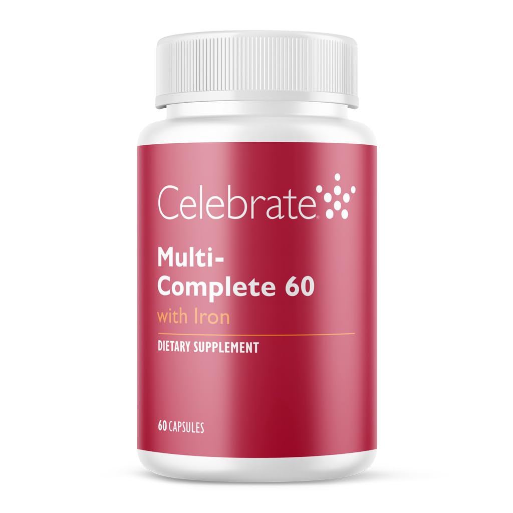 Celebrate Bariatric Supplements Celebrate Vitamins Multi-Complete bottle—easy split-dose capsules.