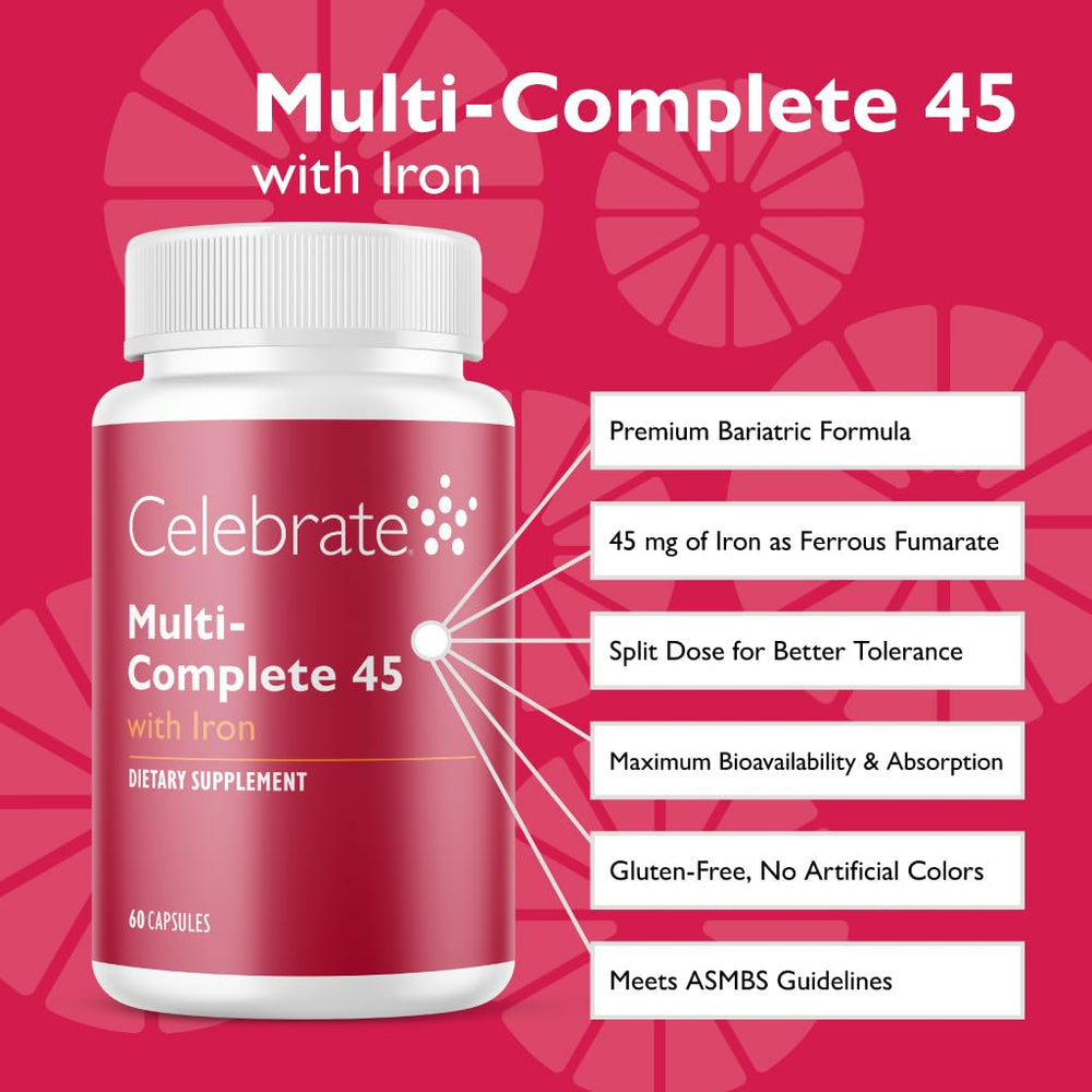 Celebrate Vitamins Multi-Complete capsules close-up highlights easy-to-swallow design